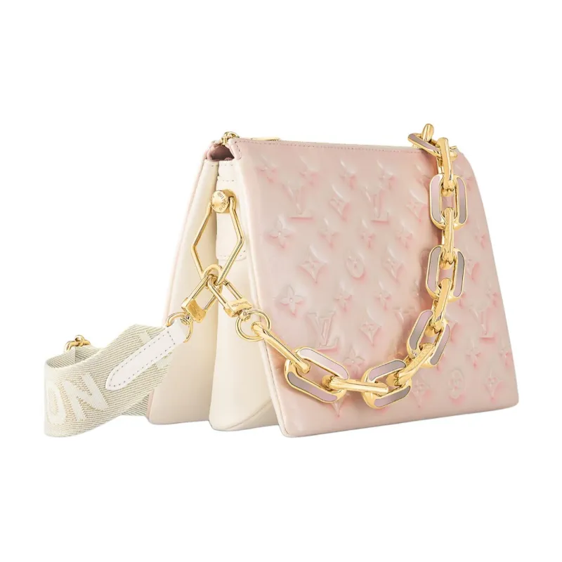 LOUIS VUITTON Coussin Leather Handbag, Shoulder Bag, Crossbody Bag Trumpets Women's Rose Pink-1