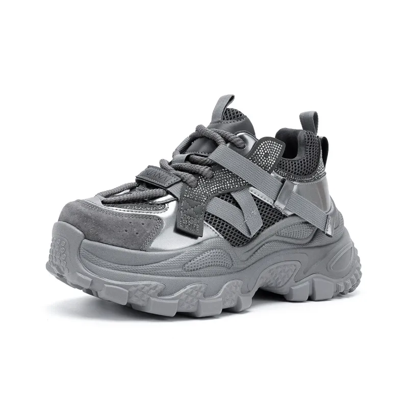 HUANAI Height Increasing Low Top Chunky Sneakers Women's-7