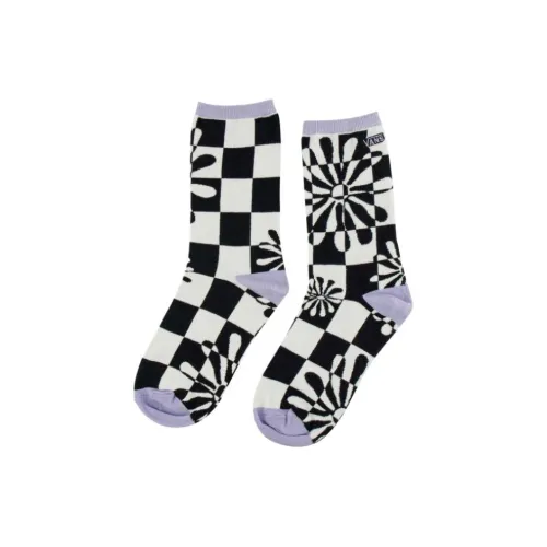 Vans SOCKS Mid-Calf Socks Women's 1 Pack Black Purple