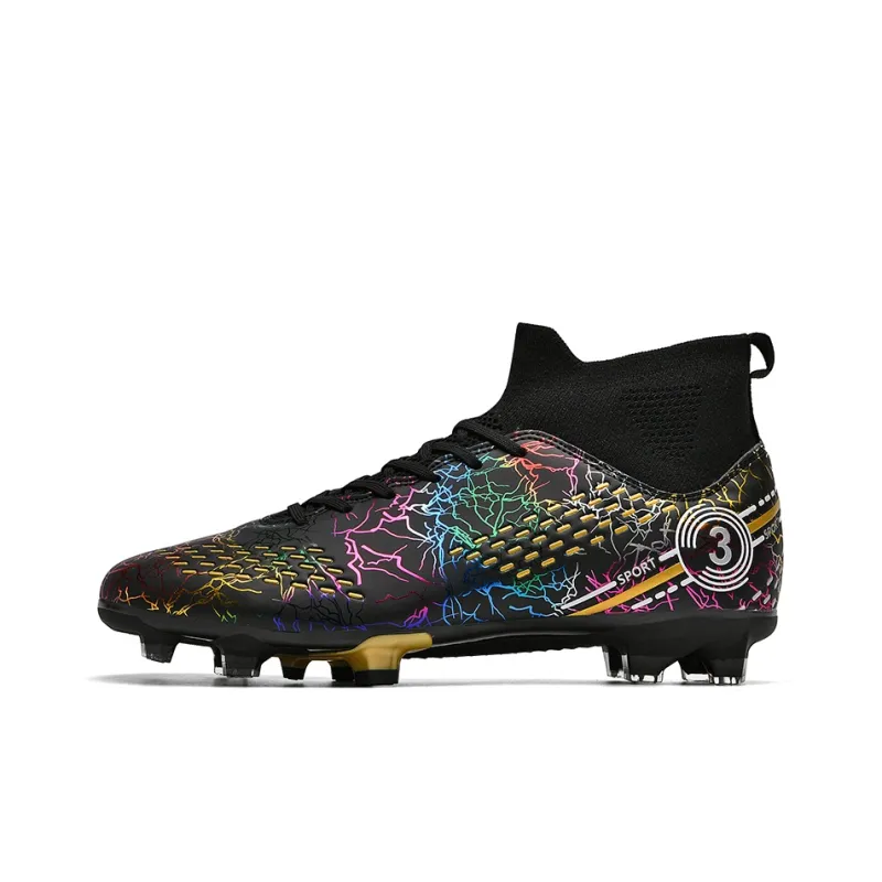 BIANSULONG Soccer Shoes Unisex High Top Black-0