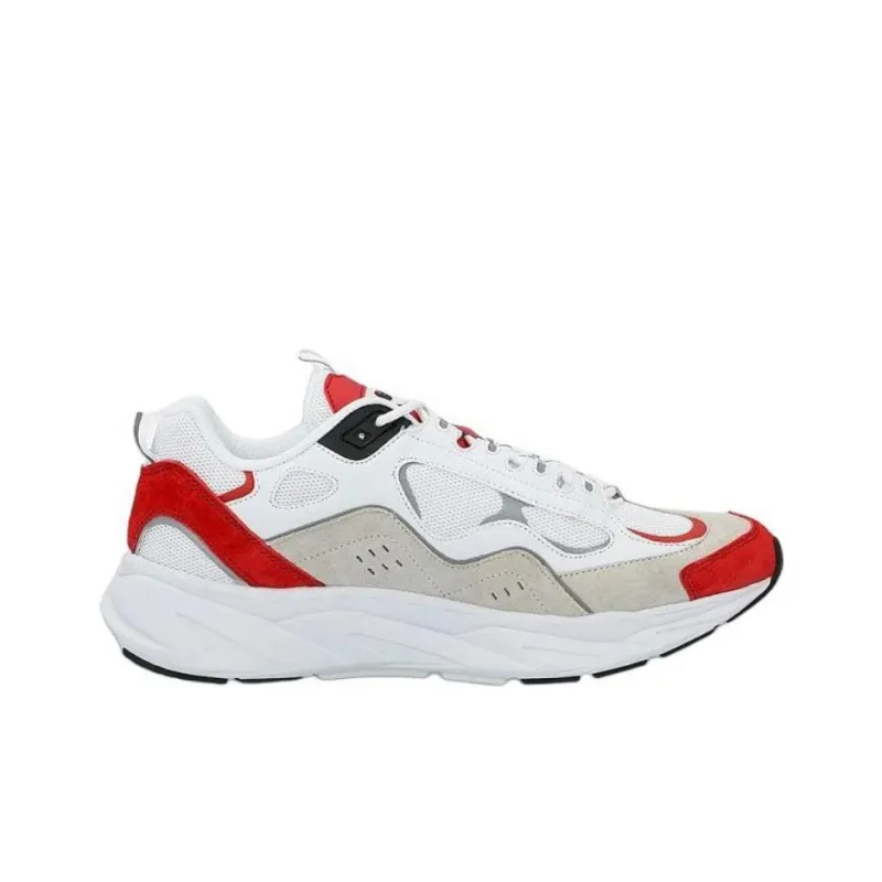 FILA Trigate Anti-Slip Wear-Resistant Low-Top Casual Running Shoes Men's White Red-1