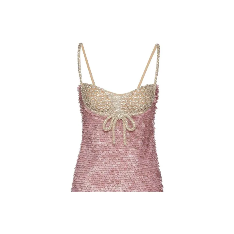 Valentino Slip Dress Women's Pink-4