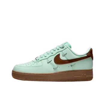 Nike Air Force 1 Anti Slip Wear Resistant Low Top Skateboard Shoes Women's Green Brown