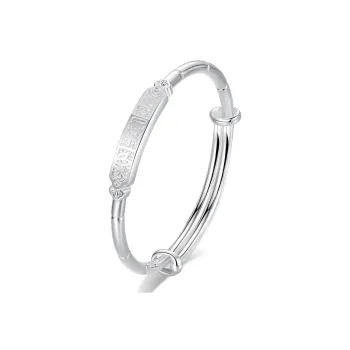 Children's Drawings S999 Fine Silver Bangles Women's