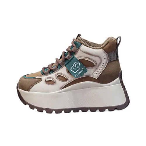 The Mystery Of Glamour Anti Slip And Wear Resistant Height Increasing Warm High Top Casual Shoes Women's
