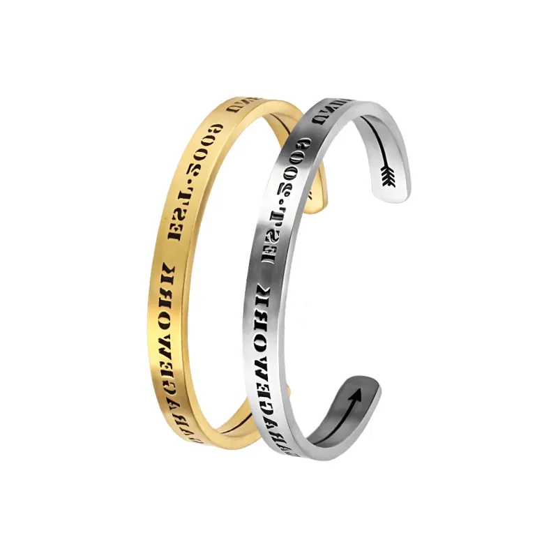 ACROWM Titanium Steel Bangles Unisex-15