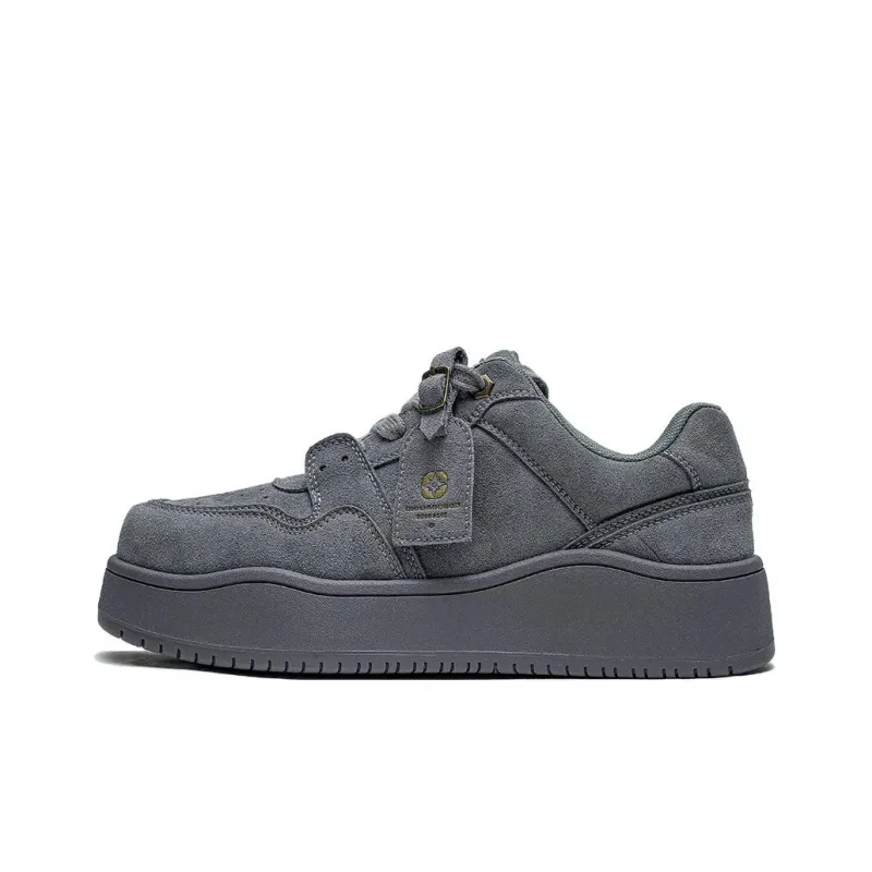 Bellum Han Coverage Low Top Skateboard Shoes Unisex Gray-0