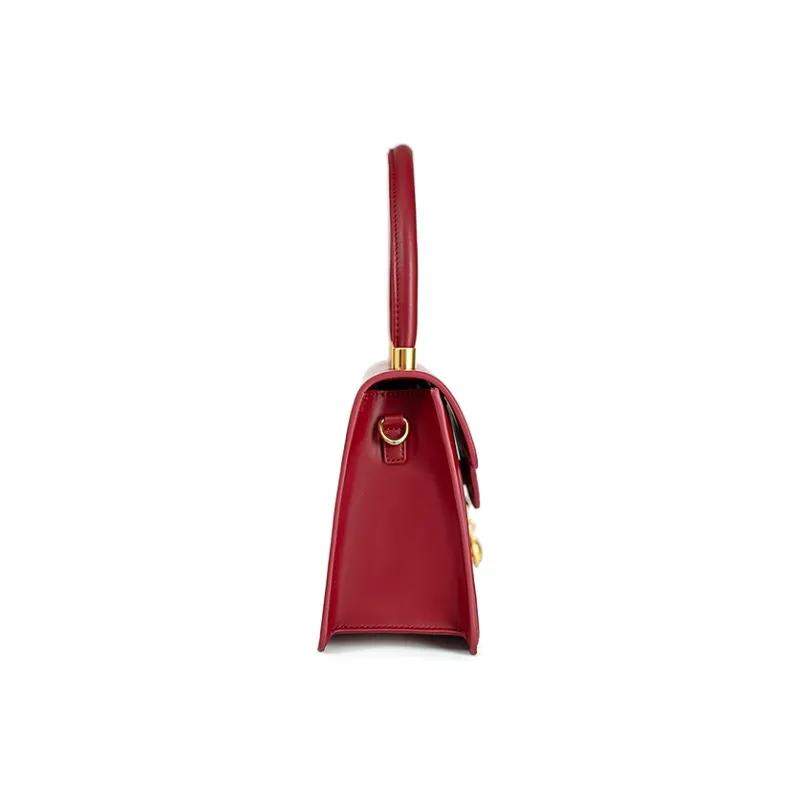 Vigno Synthetic Leather Crossbody Bag Shoulder Bag Regular Women's Red-2
