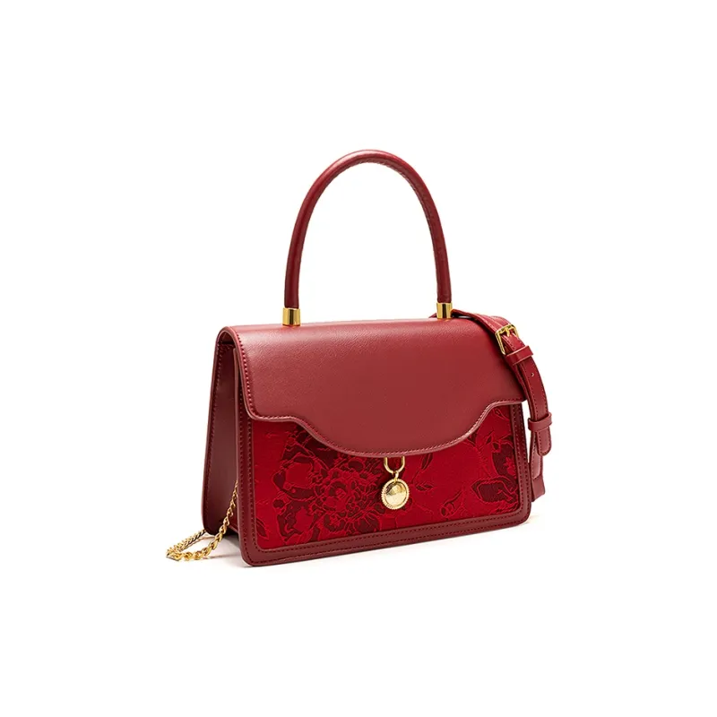 Vigno Synthetic Leather One Shoulder Handbags Regular Women's Red-6