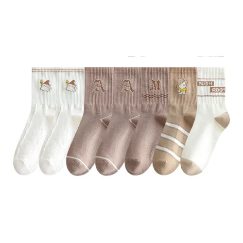 Lan Miao Mid Calf Socks Women's 7 Pack
