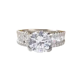 Stone On The Line S925 Silver Moissanite Rings Unisex