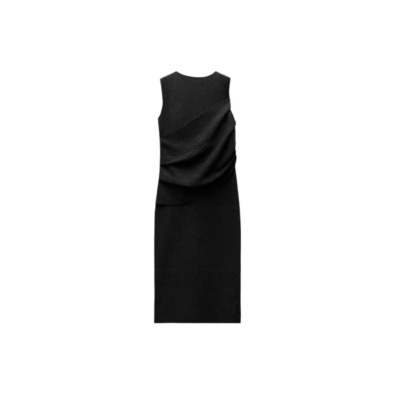 ZARA Sleeveless Dress Women's Gray-2
