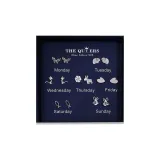 Autumnal Letter Stud Earrings Set Eight