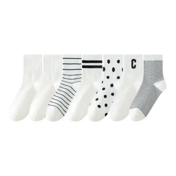 Lan Miao Mid Calf Socks Women's 7 Pack