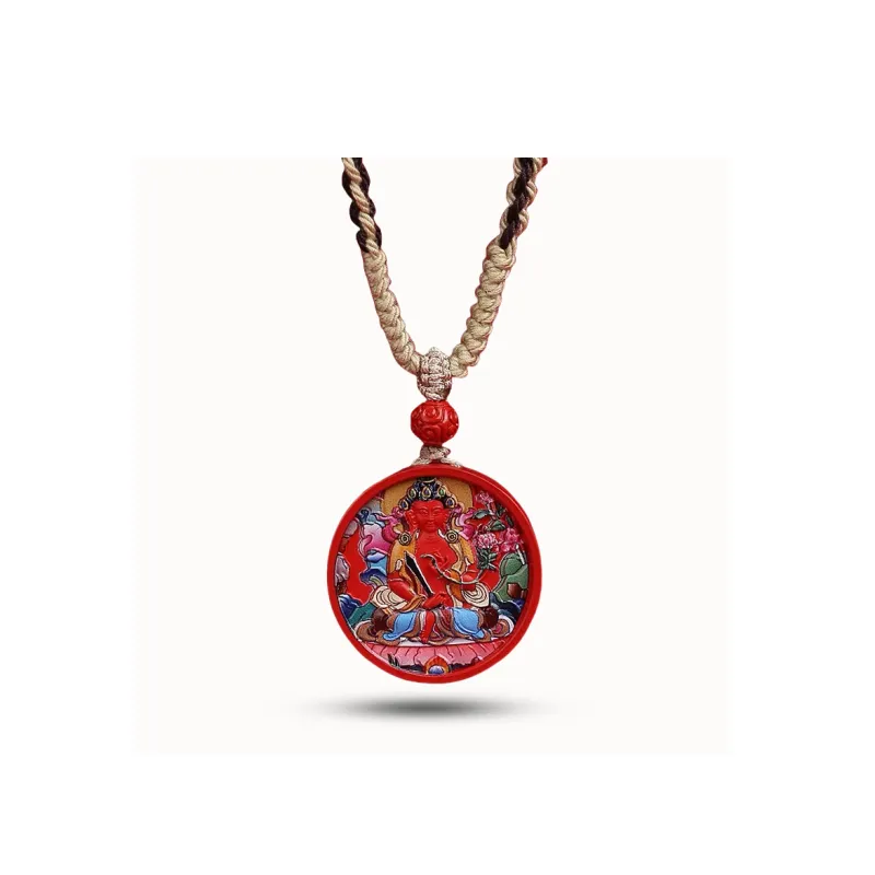 Sima Is Ethereal Reconstructed Cinnabar Pendants Unisex-6