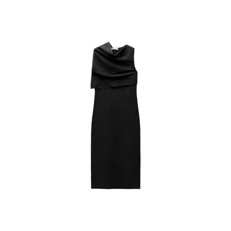 ZARA Sleeveless Dress Women's Gray-1