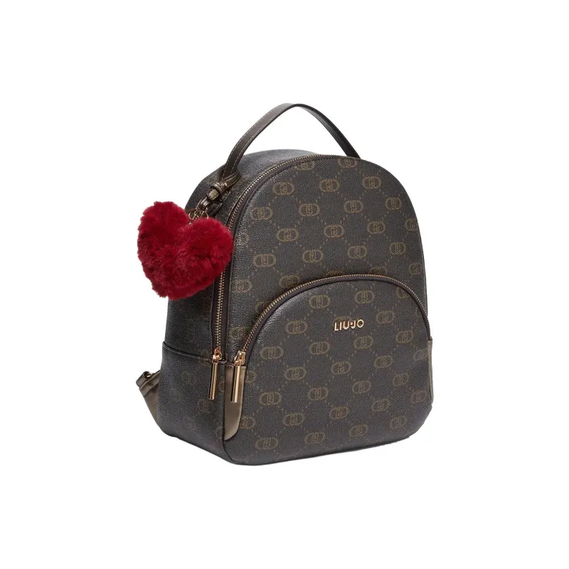 LIU·JO UOMO Polyurethane Resin Backpack Women's Chocolate-1