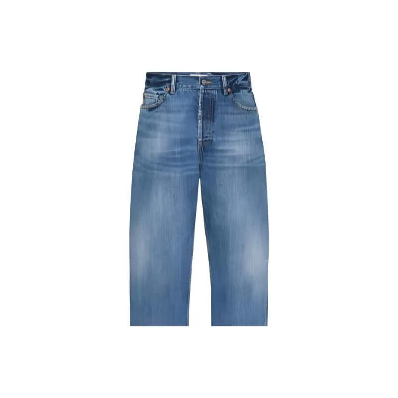 Valentino Logo Patch Cropped Jeans-4