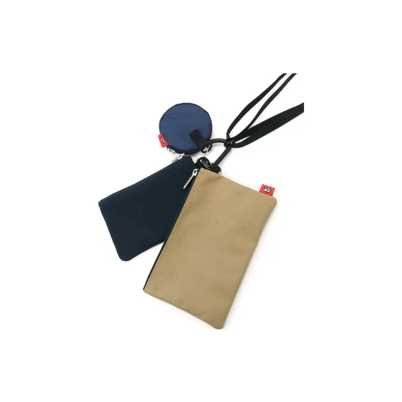 CHUMS Cotton Document Wallet Card Holder Coin Purse Regular Unisex Marine Blue & Beige-2