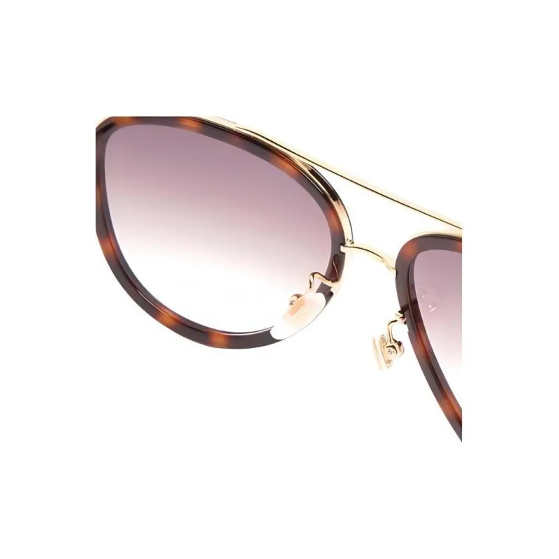 GUCCI Acetate Aviator Sunglasses Women's Tortoiseshell-2