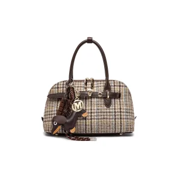 FAIRWHALE Cow Leather With Wool Crossbody Bag Shoulder Bag Regular Women's Coffee