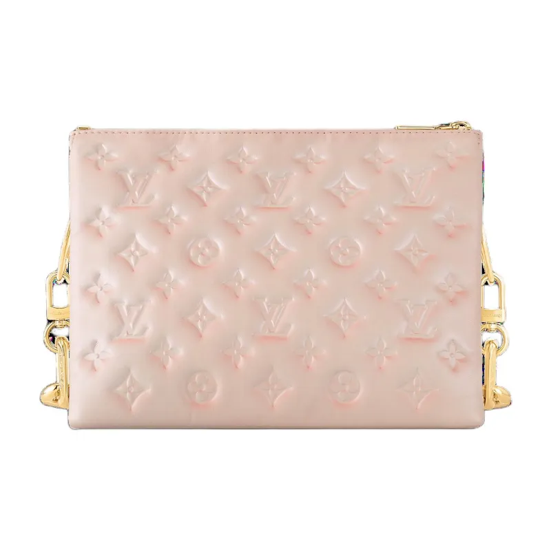 LOUIS VUITTON Coussin Leather Handbag, Shoulder Bag, Crossbody Bag Trumpets Women's Rose Pink-2