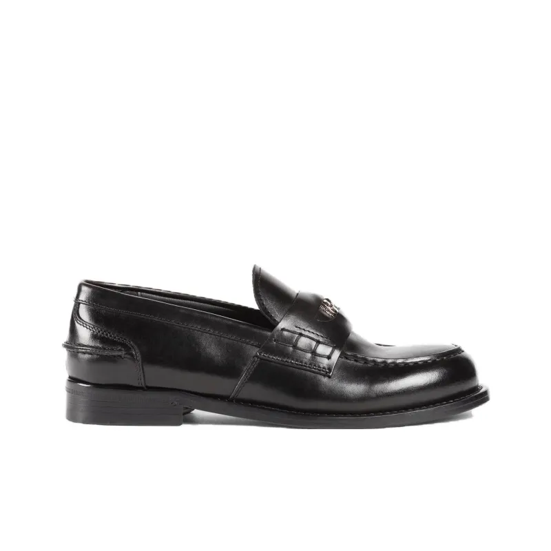 Roberto Cavalli Logo-plaque Leather Loafers-1