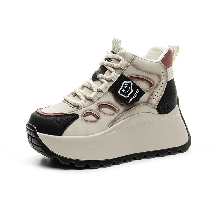 The Mystery Of Glamour Anti Slip And Wear Resistant Height Increasing Warm High Top Casual Shoes Women's-21