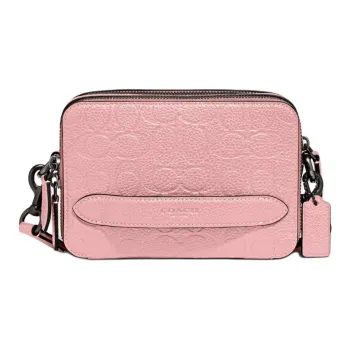 COACH Charter Cow Leather Shoulder Bag Crossbody Bag Small Size Women's Pink