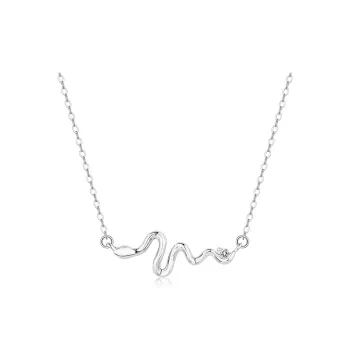 Royal Dragon Mirror 999 Fine Silver Necklaces Women's
