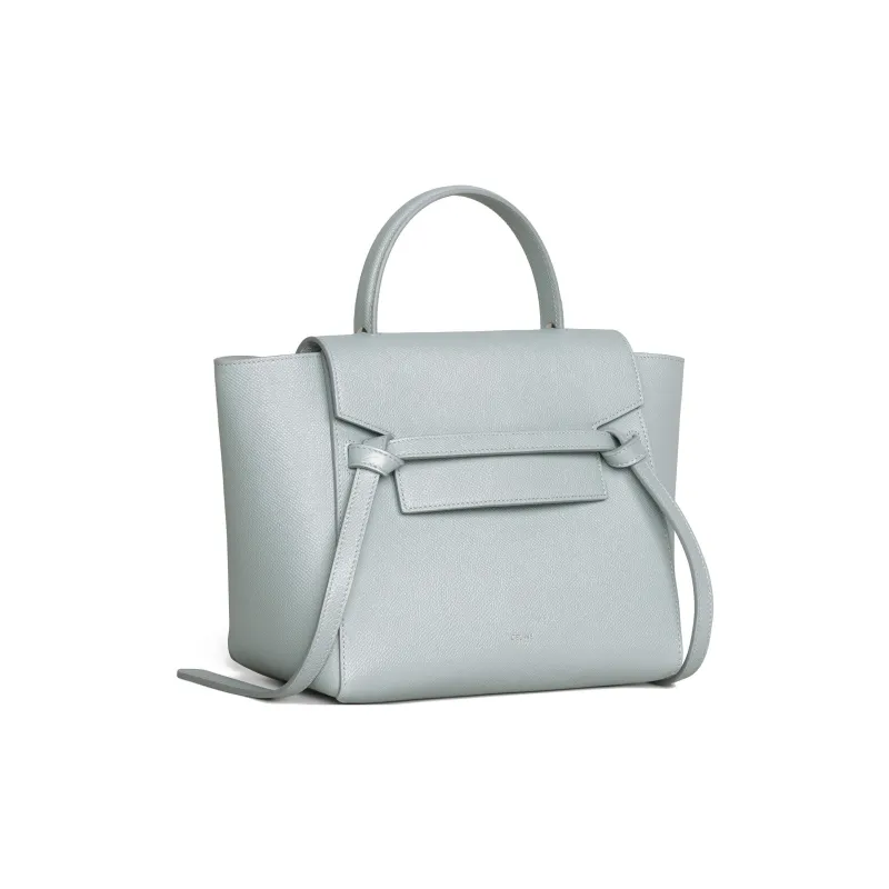 CELINE Belt Grained Calfskin Catfish Bag Handbag Crossbody Bag Shoulder Bag Women's Mineral Blue-2