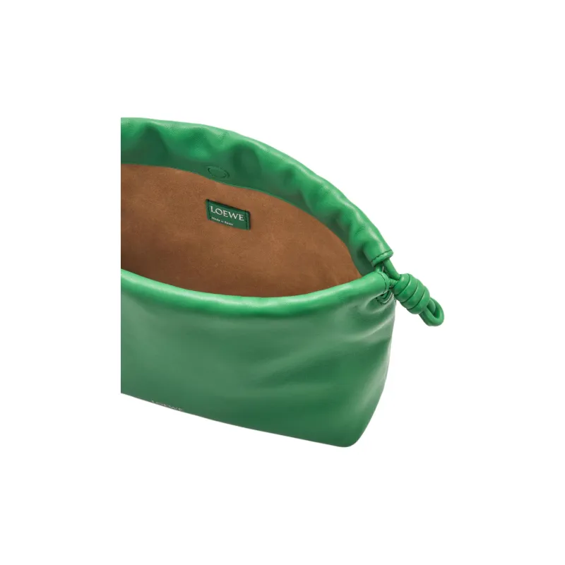LOEWE Flamenco Soft Nappa Lambskin Clutch Medium Size Women's Tropical Green-9