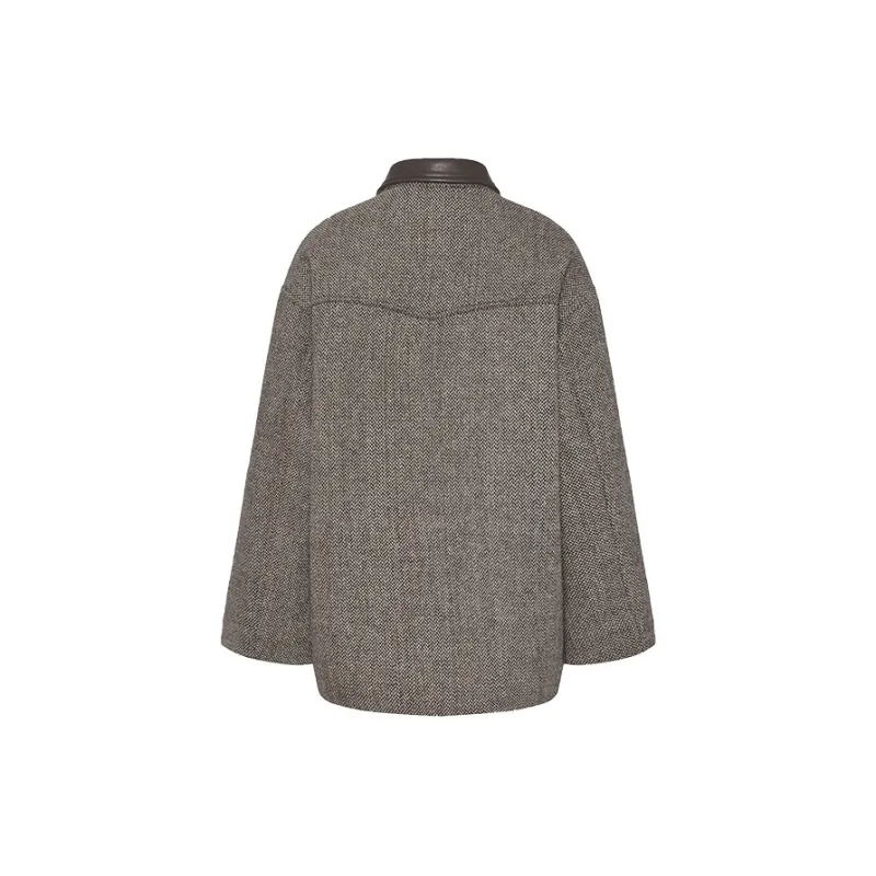 NUTH Puffer Jacket Women's Gray Brown-1