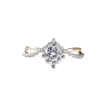 Stone On The Line S925 Silver Moissanite Rings Women's