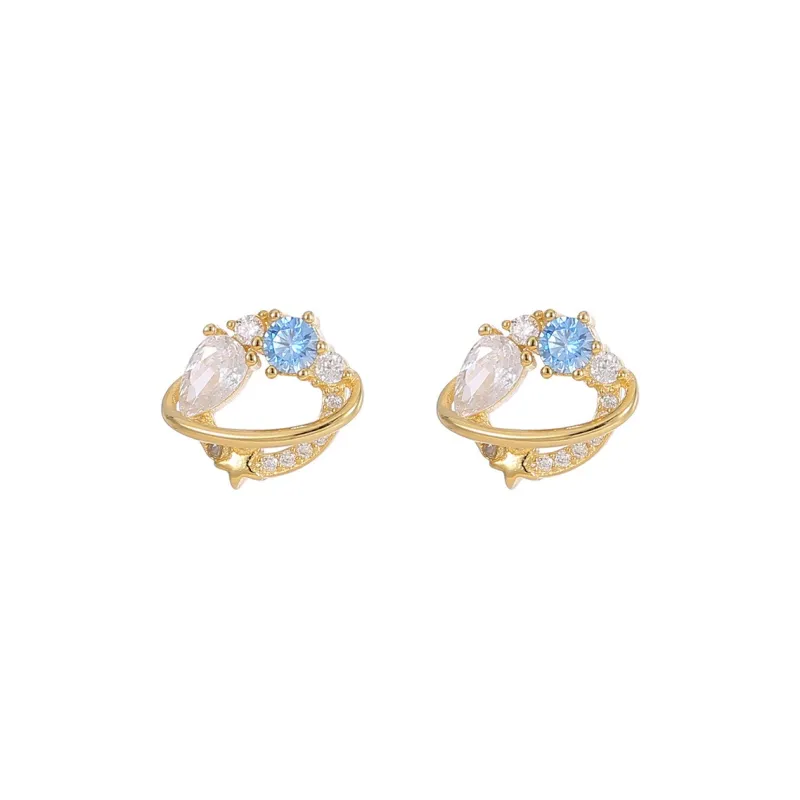 KEMLAIDA 925 Sterling Silver Stud Earrings Women's-0