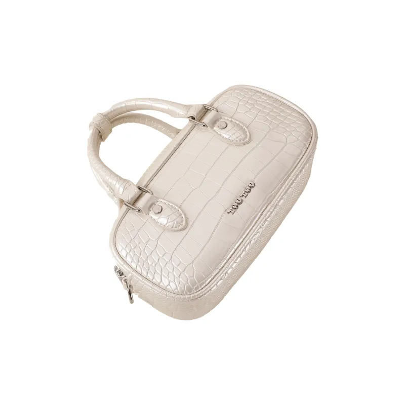 TOUTOU PU Crossbody Bag Regular Women's Cream White-5