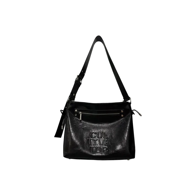 CULTIVATOR PU Crossbody Bag Large Size Unisex True Red/Black-4