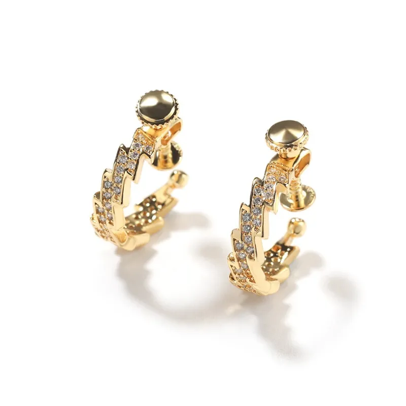 KING OF BLING Alloy Clip On Earrings Unisex-6
