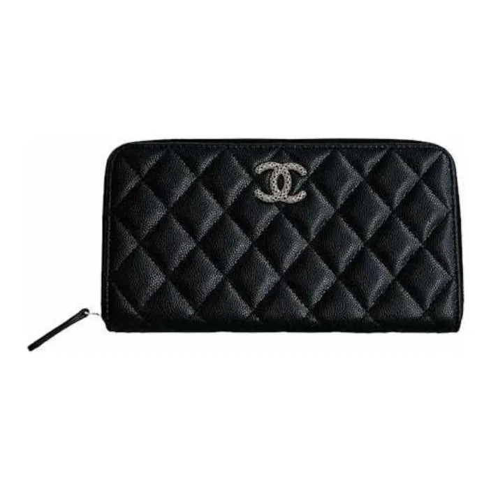 CHANEL Cc Long Zipped Wallet Black AP3181-0