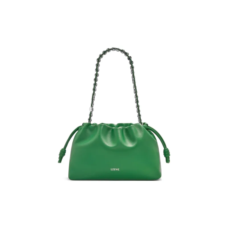LOEWE Flamenco Soft Nappa Lambskin Clutch Medium Size Women's Tropical Green-2