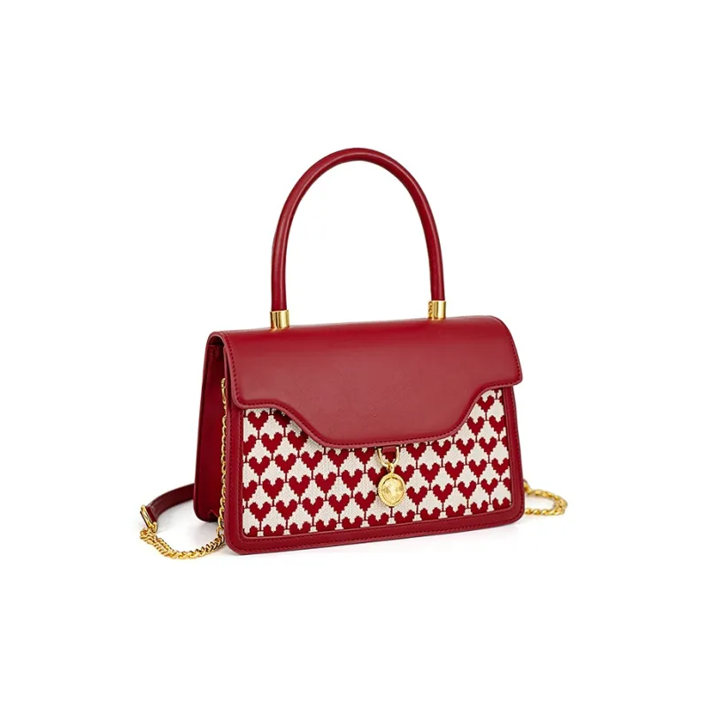 Vigno Synthetic Leather Crossbody Bag Shoulder Bag Regular Women's Red-1