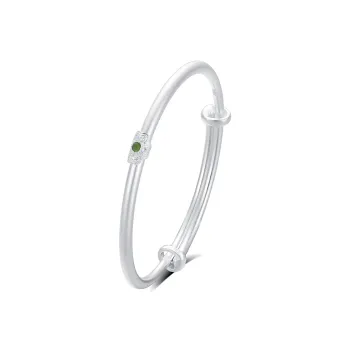 Children's Drawings S999 Fine Silver Bangles Women's