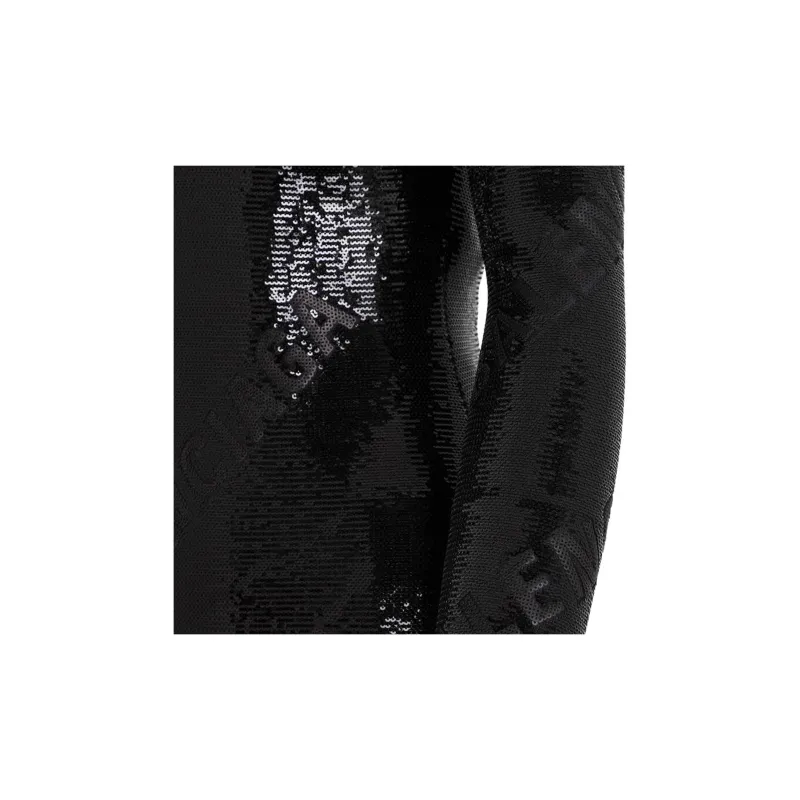 Balenciaga All Over Sequin Embellished Highneck Dress-4