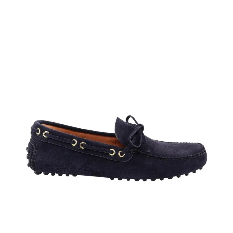 Car Shoe Bow-detail Suede Boat Shoes-1