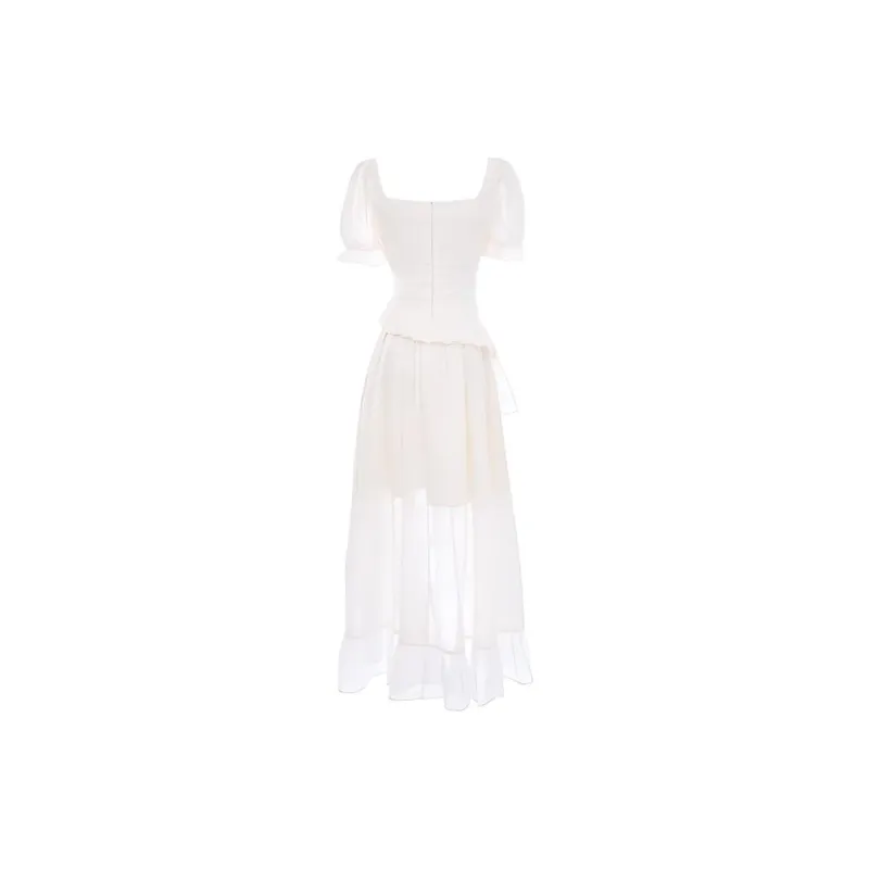 TURN UP Short Sleeved Dress Women's Gentle Apricot-1