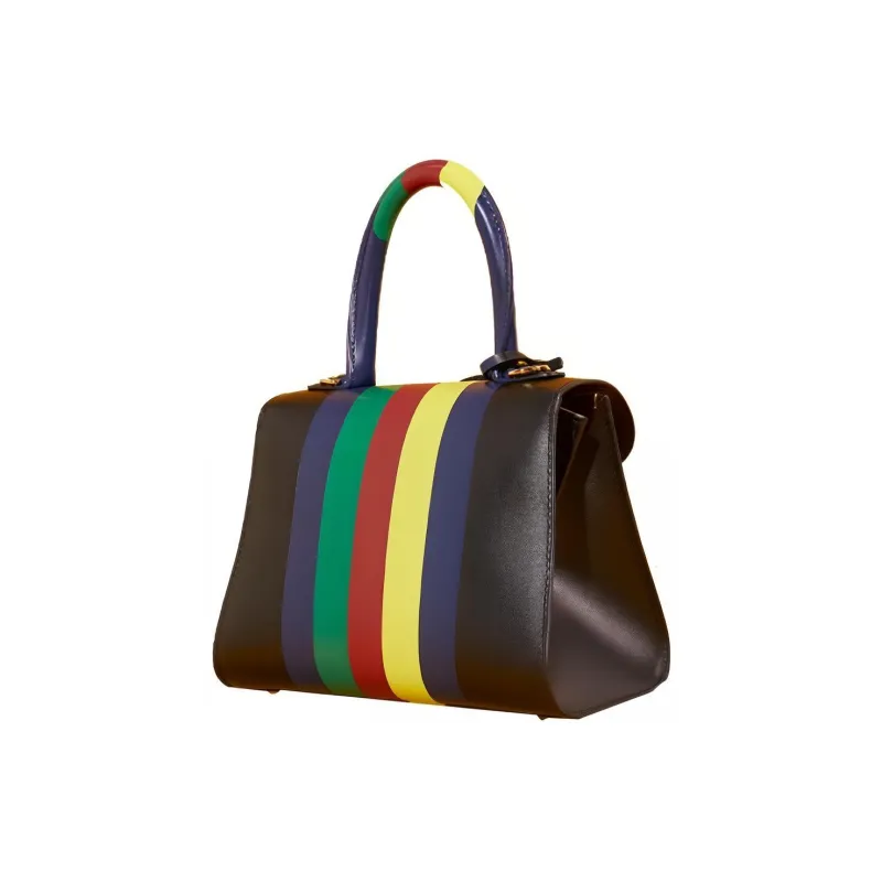 GUCCI Delvaux Collaboration Brillant Leather Handbag Shoulder Bag Crossbody Bag Mini Women's Black-1