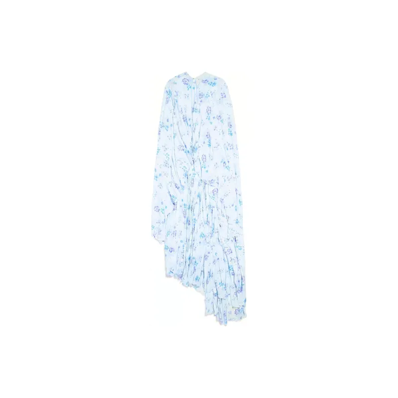 Balenciaga Floral-print Pleated Maxi Dress-1