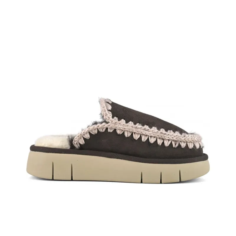 MOU Bounce Clog Slip-Resistant Wrap-toe Slippers Women's Mocha-1