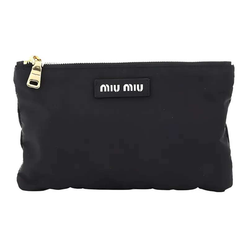 MIU MIU Nylon Fabric Tote Bag Shopping Bag Handbag Women's Black-1