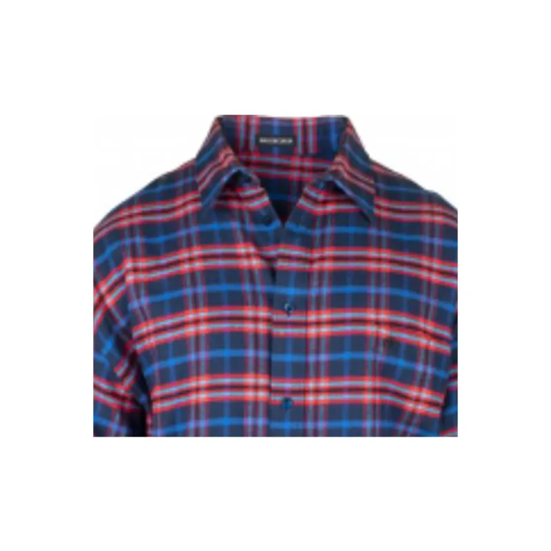 Balenciaga Shirt Men's Red Blue-4